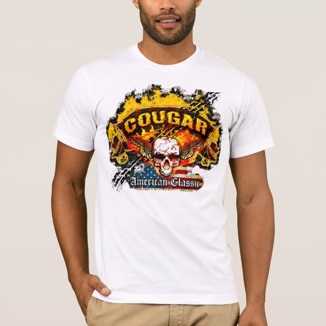 T-shirt Puma de Mercury - crâne de bannière de burn-out - (Devant)