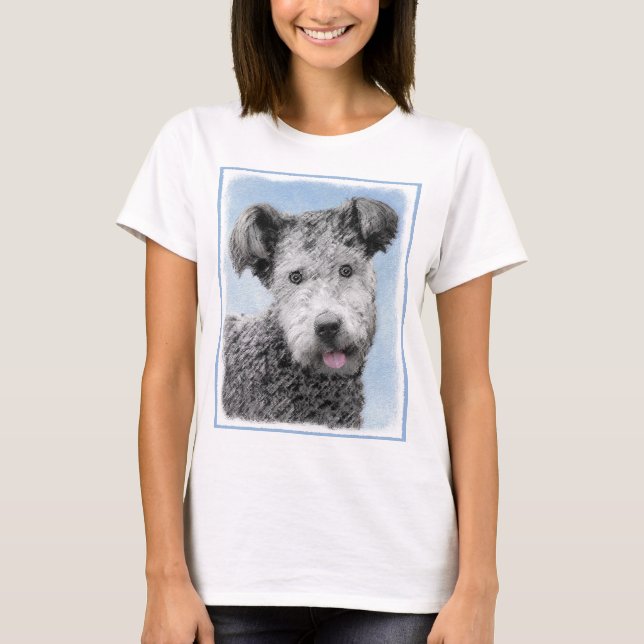T-shirt Pumi Peinture - Cute Original Chien Art (Devant)