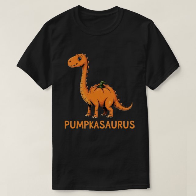 T-shirt Pumpkasaurus Citrouille Dinosaur Funny Halloween (Design devant)