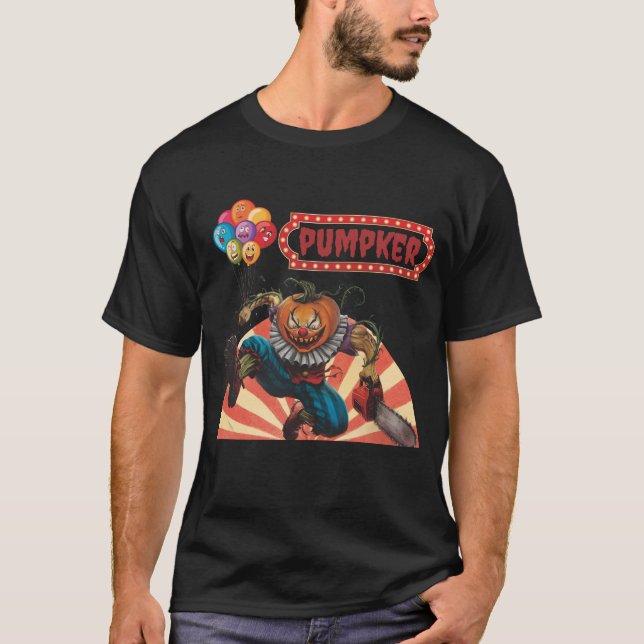 T-shirt PUMPKER : Le sinistre Citrouille clown (Devant)