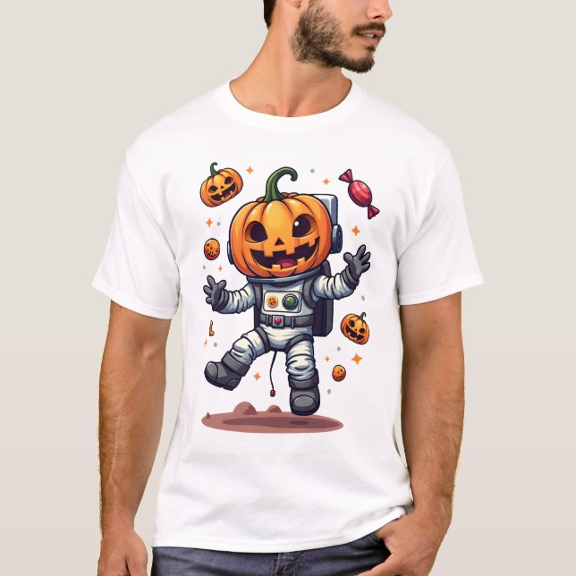 T-shirt Pumpkin Astronaut � Spooky Space Explorer Shirt (Devant)