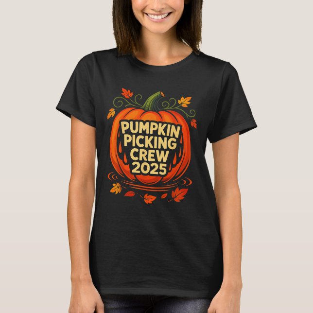 T-shirt Pumpkin Cking Crew 2025 Halloween Pumpkin Crew  (Devant)