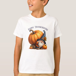 T-shirt Pumpkin de Thanksgiving rustique aquarelle Automne