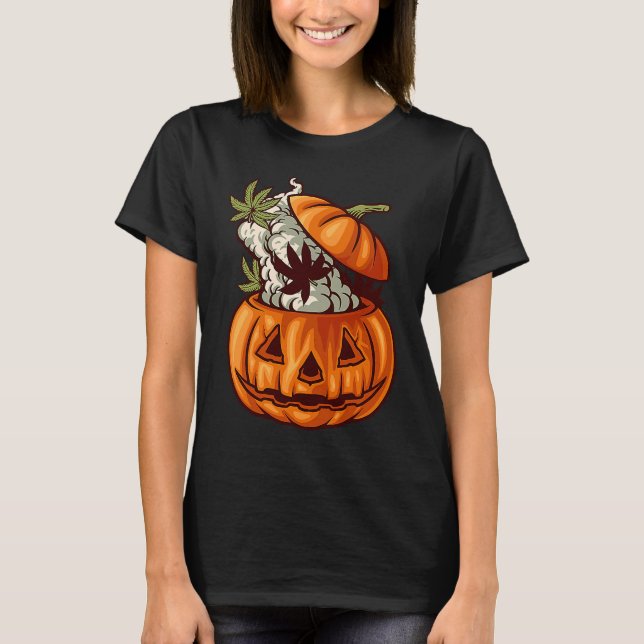 T-shirt Pumpkin Fall Magic Theme Party Costume Happy Hallo (Devant)