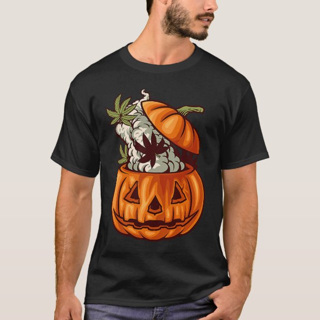 T-shirt Pumpkin Fall Magic Theme Party Costume Happy Hallo (Devant)