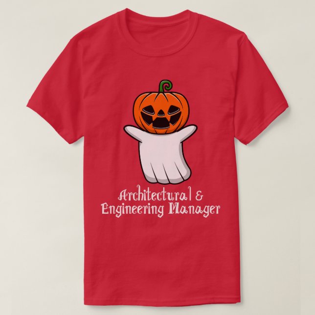 T-shirt Pumpkin ghost Architectural & Engineering Manager  (Design devant)