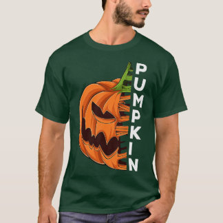 T-shirt Pumpkin Lazy Halloween Costume Scary Creepy Jack O