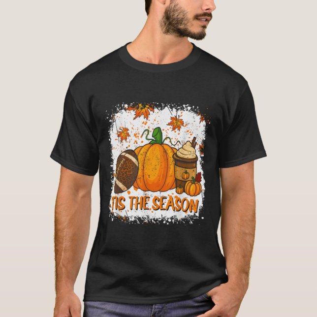 T-shirt Pumpkin Sce Football Tis The Season Fall Thanksgiv (Devant)
