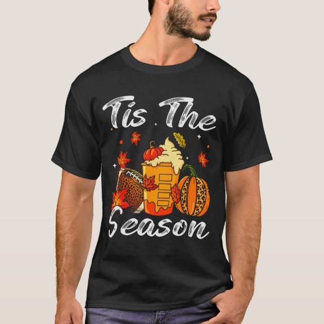 T-shirt Pumpkin Sce Football Tis The Season Fall Thanksgiv (Devant)