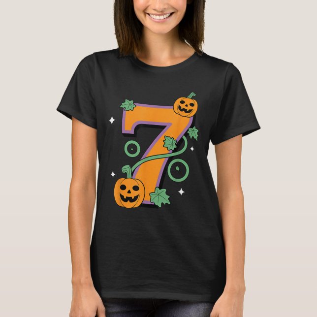 T-shirt Pumpkin Six Seven 67 Matching 7 Halloween Couple  (Devant)
