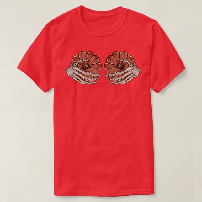 T-shirt Pumpkin Skeleton Hands Funny Skeleton Halloween Co (Design devant)
