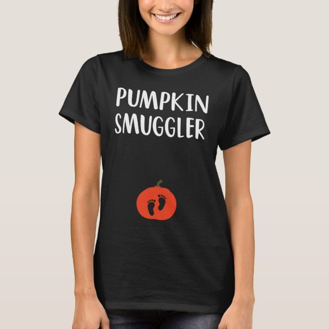 T-shirt Pumpkin Smuggler  Expecting Parents Pregnancy Reve (Devant)
