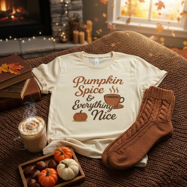T-shirt Pumpkin Spice & Everything Nice Retro Fall (Créateur téléchargé)
