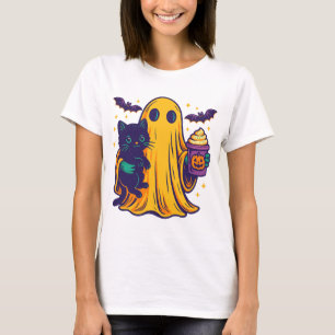 T-shirt Pumpkin Spice Ghost PNG｜fall catful｜fall cat png｜g