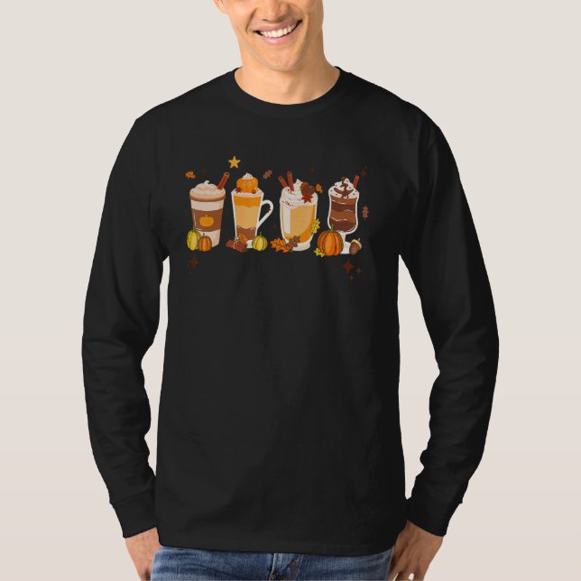 T-shirt Pumpkin Spice Latte Fall Coffee Autumn Season Than (Devant)