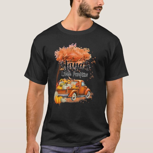 T-shirt Pumpkin Truck Yaya's Little Pumpkins Fall Thanksgi (Devant)