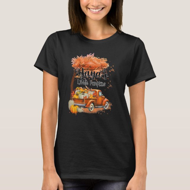 T-shirt Pumpkin Truck Yaya's Little Pumpkins Fall Thanksgi (Devant)