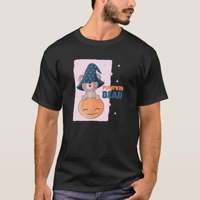 T-shirt Pumpkin Witch Bear (Devant)