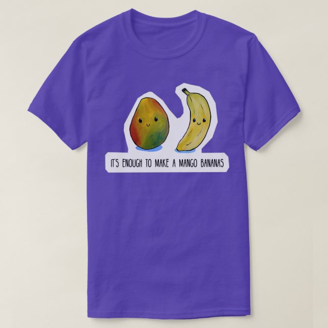 T-shirt Pun alimentaire C'est assez pour faire de la mangu (Design devant)