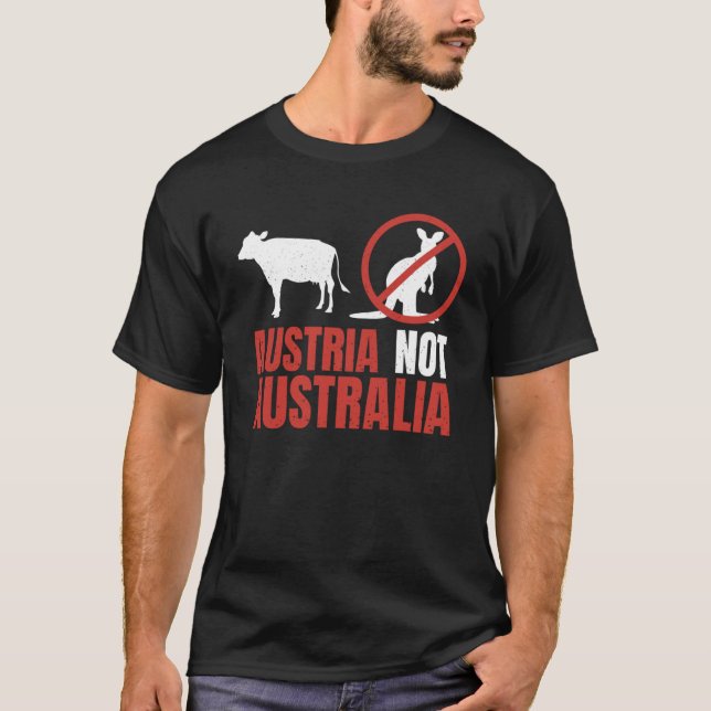 T-shirt Pun Autriche pas Australie (Devant)