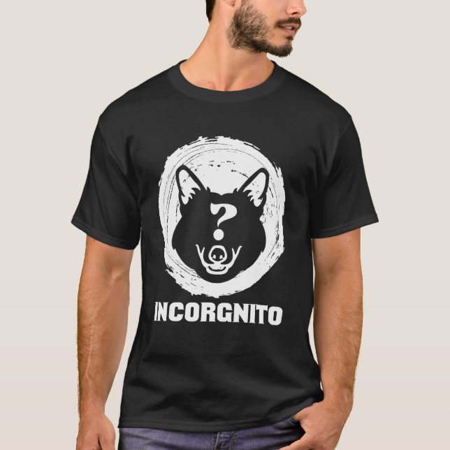 T-shirt Pun Chien Corgi Incorgnito (Devant)