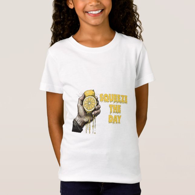 T-Shirt Pun Citron Squeeze The Day (Devant)
