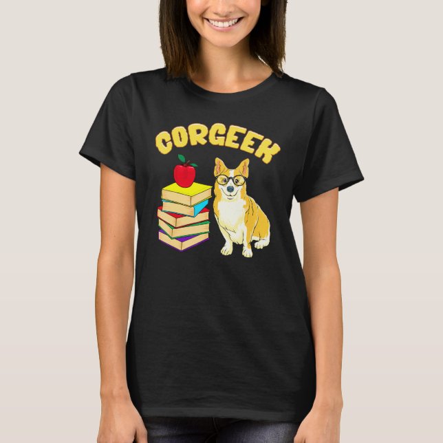 T-shirt Pun Corgeek Corgi (Devant)