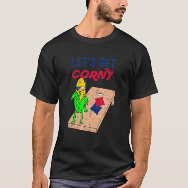T-shirt Pun de Cornhole Allons chercher Corny (Devant)