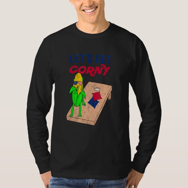 T-shirt Pun de Cornhole Allons chercher Corny (Devant)