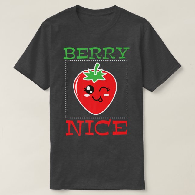 T-shirt Pun de fraise Vegetarian Vegetarian Berry nice (Design devant)