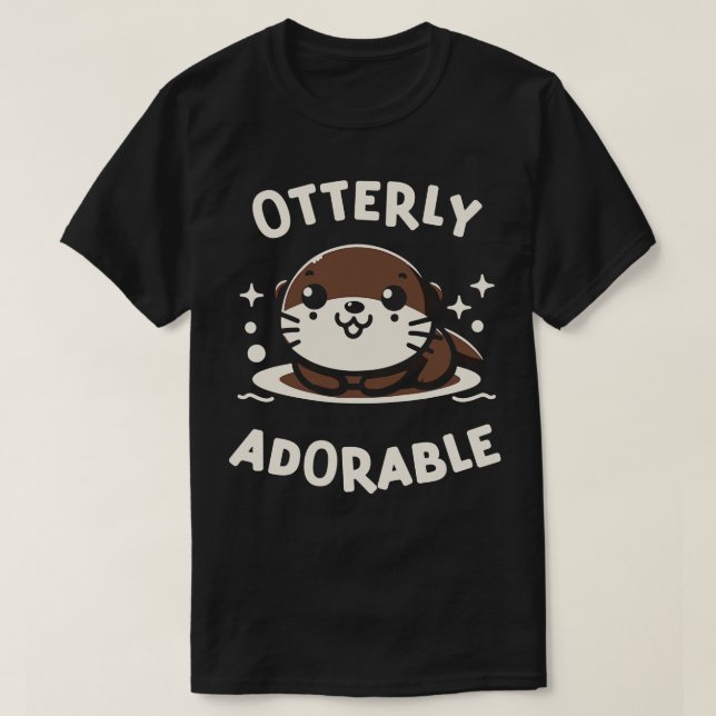 T-shirt Pun de loutre mignon (Design devant)