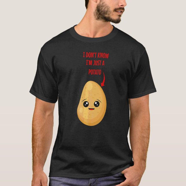 T-shirt Pun de nourriture Vegan Potato 1 (Devant)