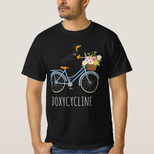T-shirt Pun de pharmacie Doxycycline , Dachshund sur Bicyc