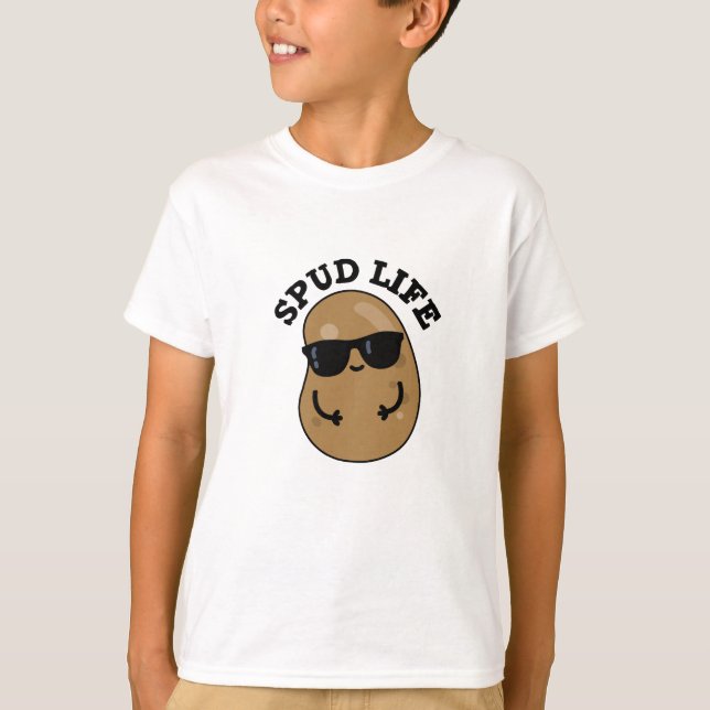T-shirt Pun de pomme de terre amusant à la vie pudique (Devant)