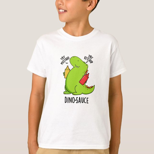 T-shirt Pun Dino-Sauce Dinosaure Drôle (Devant)