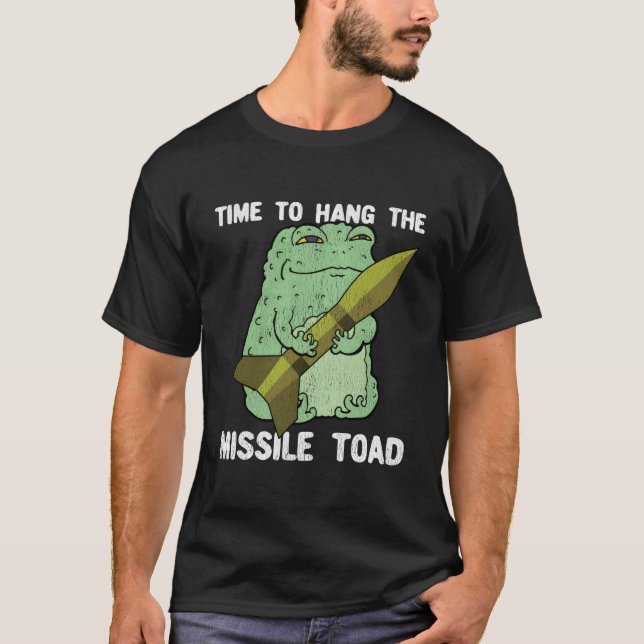 T-shirt Pun Festive Mistletoe Frog Toad Distressed (Devant)
