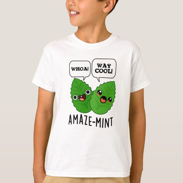 T-shirt Pun Feuille à menthe amusante (Devant)