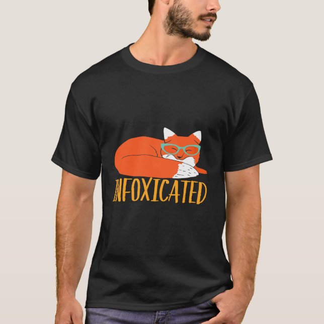 T-shirt Pun Fox Infoxicé Pour L'Odeur Et Gaché (Devant)