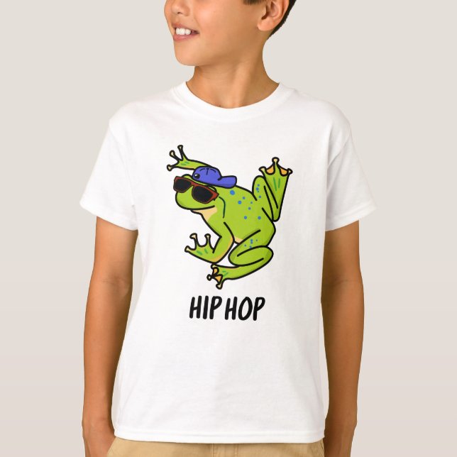 T-shirt Pun Grenouille qui saute Hip Hop Drôle (Devant)