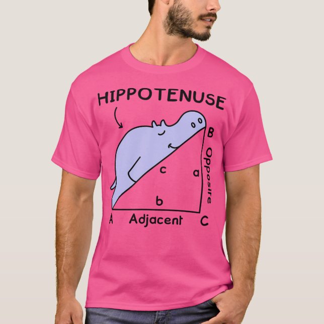 T-shirt Pun mathématique Hippotenuse Hypotenuse (Devant)