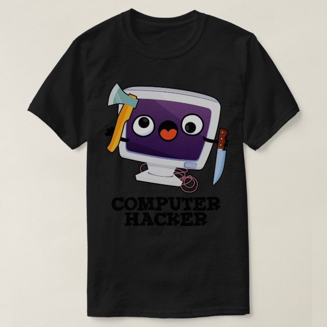 T-shirt Pun technique amusant de pirate informatique 1 (Design devant)