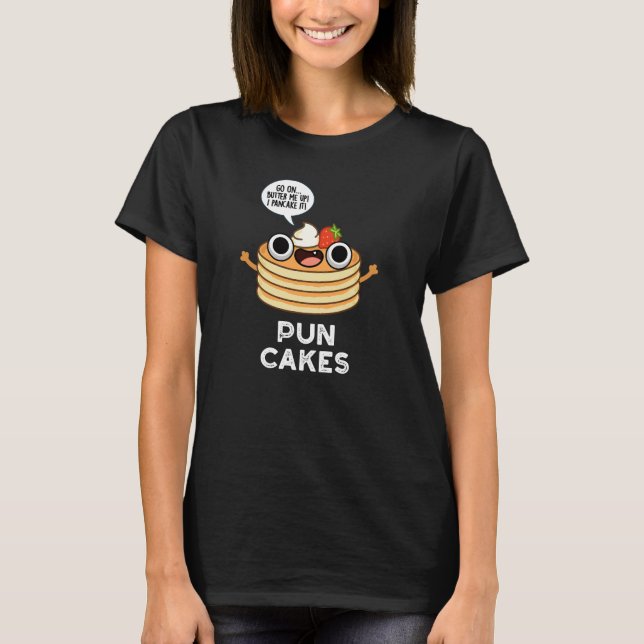 T-shirt Puncakes Drôle Pancake Pun Dark BG (Devant)