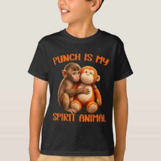 T-shirt Punch est l'animal spirituel mignon punch singe mè