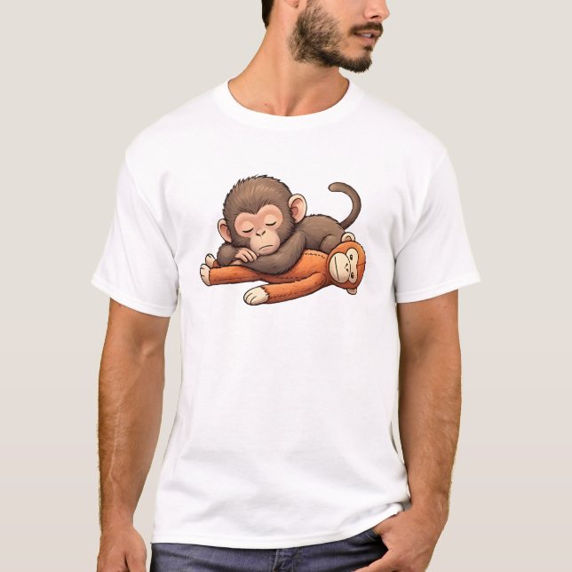 T-shirt Punch The Baby Monkey Design (Devant)