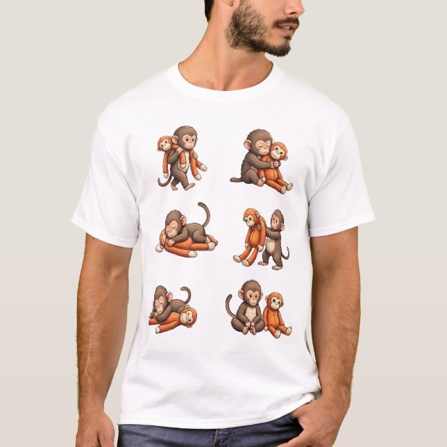 T-shirt Punch The Baby Monkey Design (Devant)