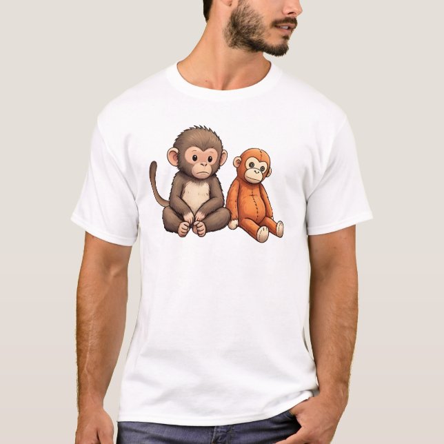 T-shirt Punch The Baby Monkey Design (Devant)