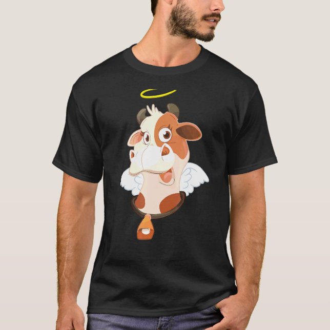 T-shirt puni vache sacrée mignonne céleste (Devant)