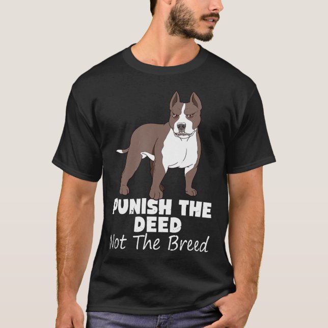 T-shirt Punir L'OEuvre Pas La race Pitbull Gif Pit Bull (Devant)