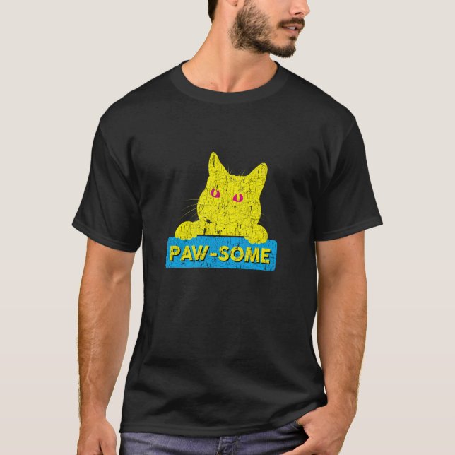 T-shirt Punition de chat géniale (Devant)