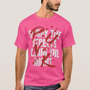 T-shirt Punk Backprint Graffiti Design Street Art Statue